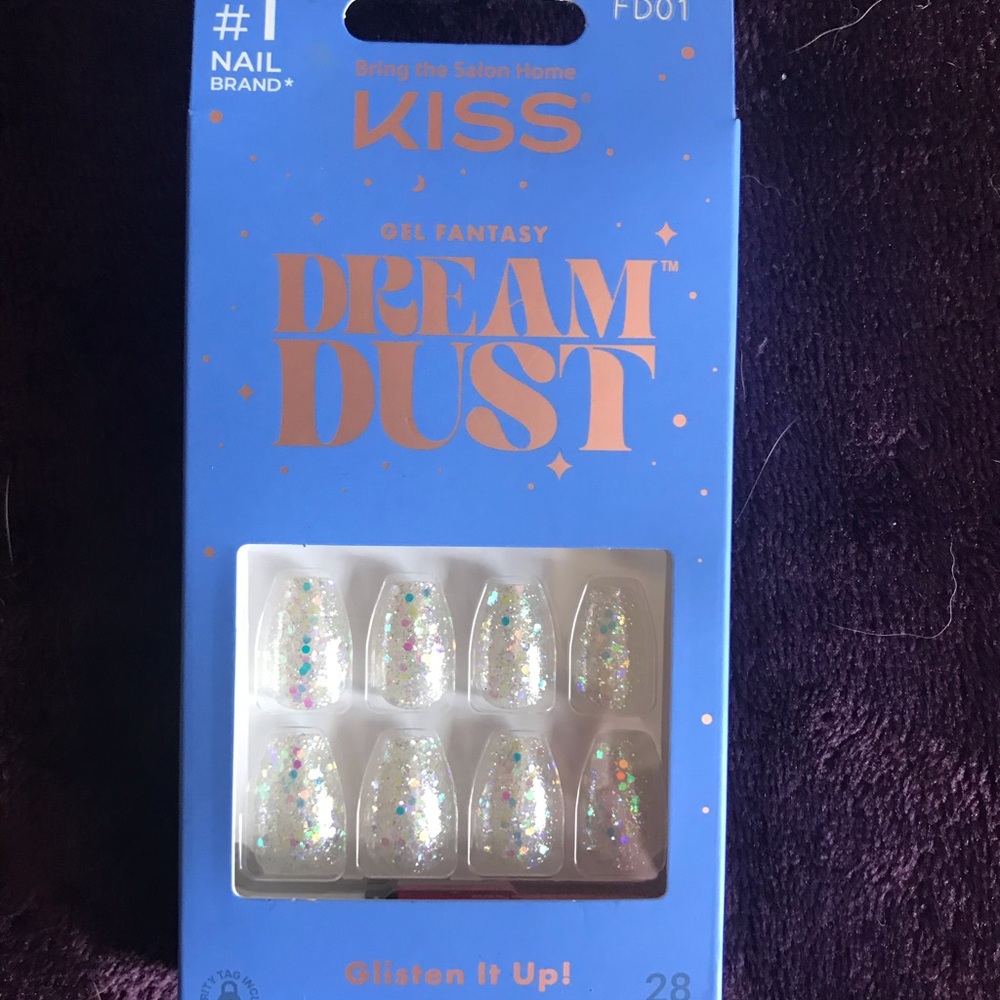 KISS Gel Fantasy Dream Dust Nail Kit - Blue and Glitter